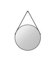 Nexø spejl sort Ø80 cm